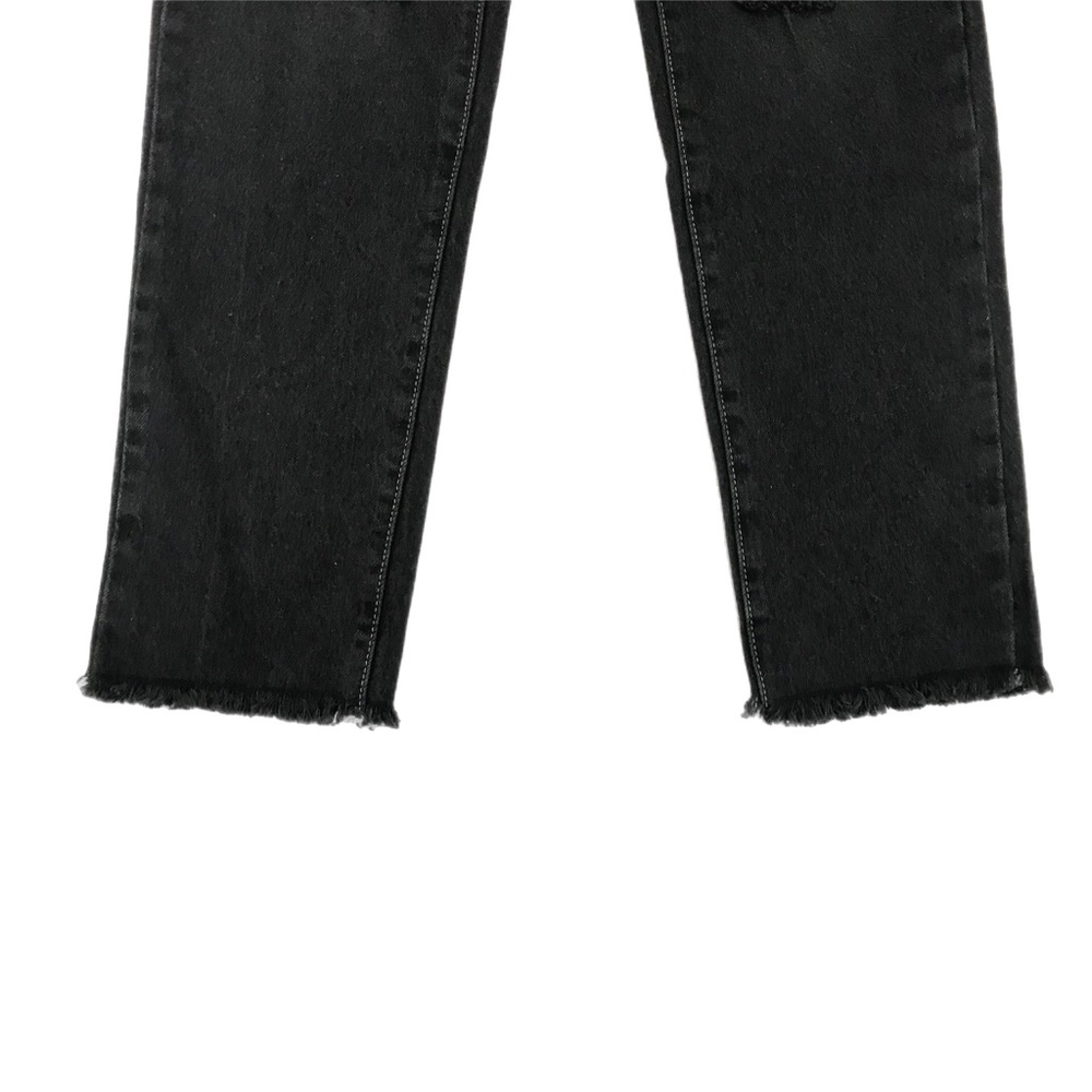 BP Ripped High Waist Ankle Mom Jeans In Vintage Black - Picture 4 of 10